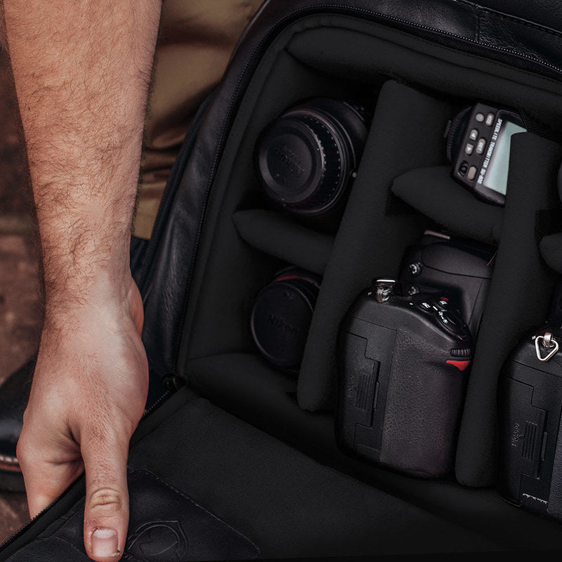 Leather Photographer's Backpack NW055B
