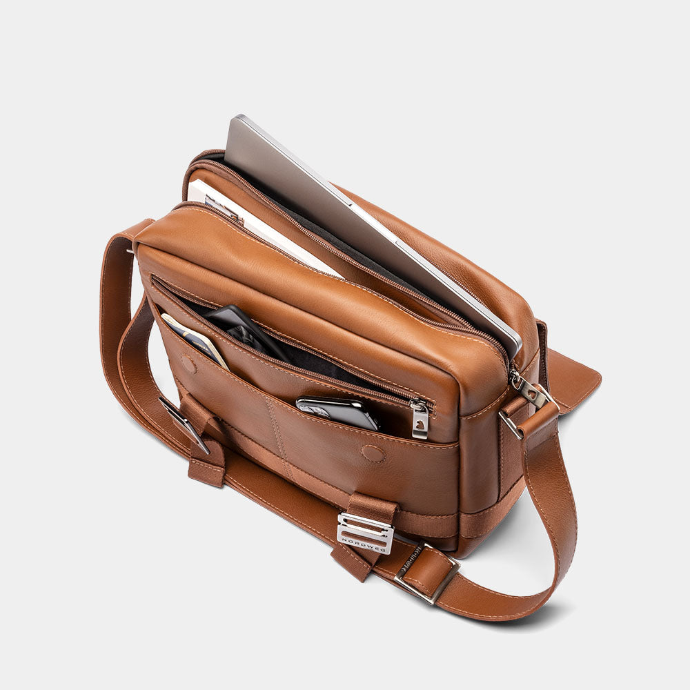 Leather Messenger Bag Dolomites NW105