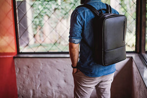 Nômade Leather Laptop Backpack with Case NW089
